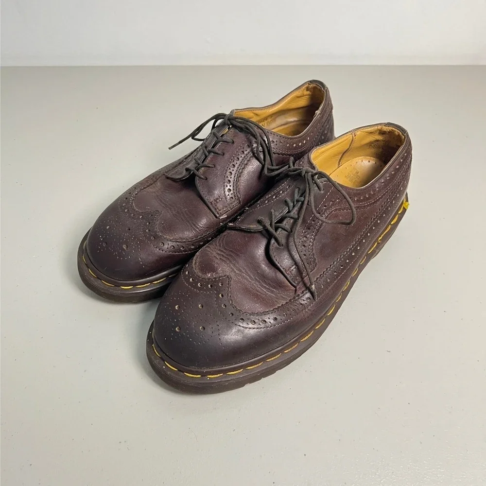 Dr Martens England 3989/59 Brown Leather Brogue Oxford Shoes Men's 7